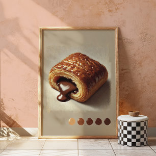 Poster Pâtisserie au chocolat Imprimer Dessert réaliste M