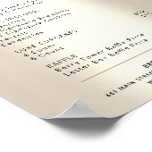 Poster Pâtisserie Chef Menu Gouttes de Paillettes Cupcake (Coin)