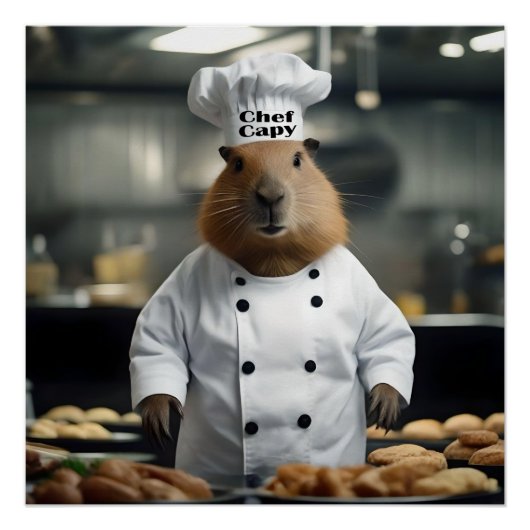 Poster Pâtisserie : La Capybara Culinaire (Devant)