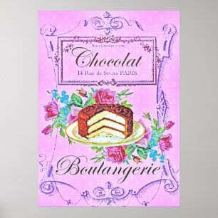 Poster pâtisserie victorienne au chocolat