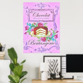 Poster pâtisserie victorienne au chocolat (Bureau à domicile)