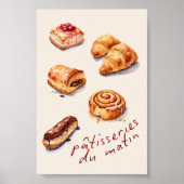 Poster Pâtisseries du matin (Devant)
