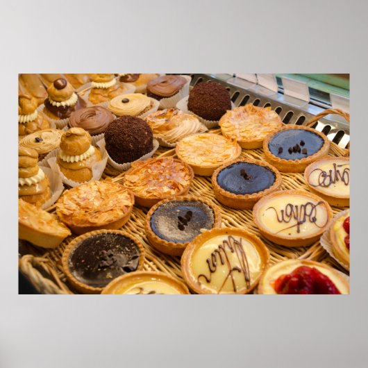 Poster Pâtisseries françaises, Paris, France (Devant)