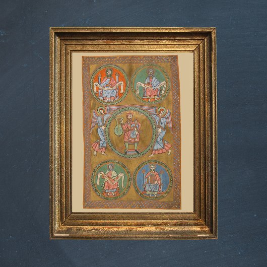 Poster Patriarches Abraham Isaac Jacob Manuscrit médiéval