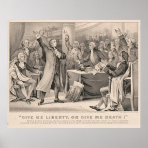 Poster Patrick Henry Liberty ou l'illustration du discour