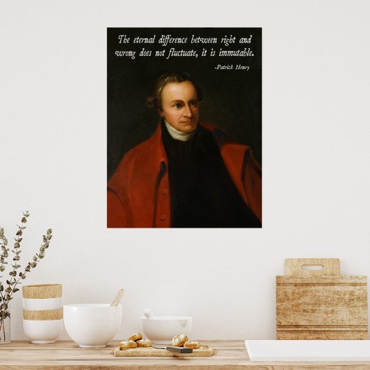 Poster Patrick Henry Morality (Cuisine)