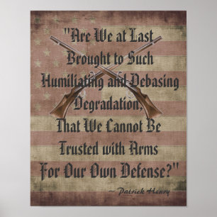 Poster Patrick Henry Right to Bear Armoiries