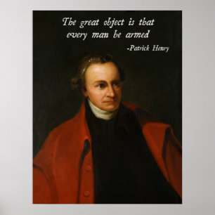 Poster Patrick Henry Right to Bear Arms