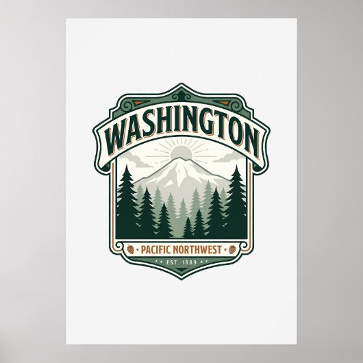 Poster Patrimoine de l'État de Washington (Devant)