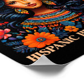 Poster Patrimoine Hispanique S Latina Power Flowers Femme (Coin)