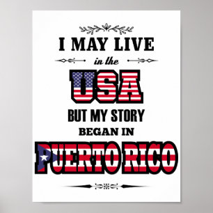 Poster Patrimoine portoricain Porto Rico USA Citation