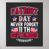 Poster Patriot Day Never Forget 9 11 (Devant)