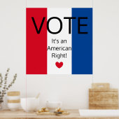 Poster Patriot Rouge, Blanc et Bleu : (Cuisine)
