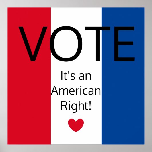 Poster Patriot Rouge, Blanc et Bleu : (Devant)