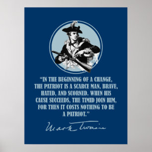 Poster Patriote - Mark Twain