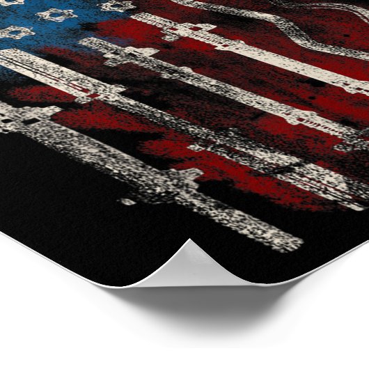 Poster Patriotic American Flag Gym For Weight Lifters (Coin)