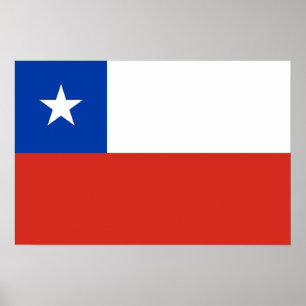 Poster Patriotic Chile flag Chileans