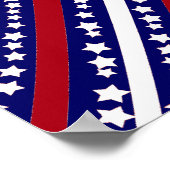 Poster Patriotic Stars Stripes Freedom Drapeau 4 juillet (Coin)