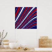 Poster Patriotic Stars Stripes Freedom Drapeau 4 juillet (Cuisine)