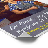 Poster patriotique 2ème guerre mondiale / Emplois  (Coin)