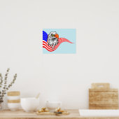 Poster Patriotique American USA Drapeau chauve (Cuisine)
