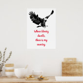 Poster Patriotique Bald Eagle Motivational USA Liberty (Cuisine)