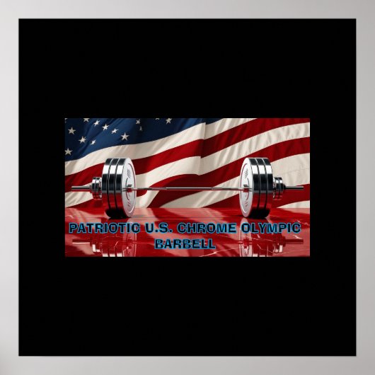 Poster Patriotique États-Unis Chrome Barbell Set (Devant)