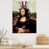 Poster Patriotique Mona Lisa - Prêt pour l'indépendance (Cuisine)