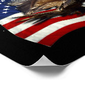 Poster Patriotique US Drapeau Eagles et Confucius citatio (Coin)