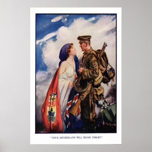 Poster Patriotisme britannique de la Première Guerre mond