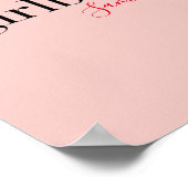 Poster Patron et nom de fille rose moderne | best Girly G (Coin)