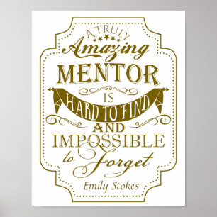 Poster Patronne d'imprimerie d'art chef mentor sur mesure