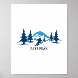 Poster Pats Peak New Hampshire Station de ski Skier _1