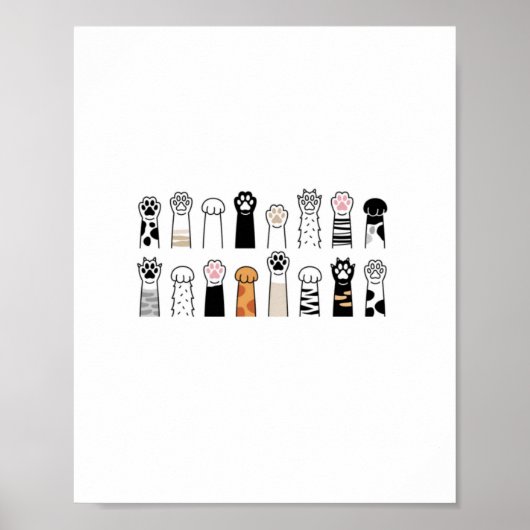 Poster patte de chat et de chien mignons (Devant)
