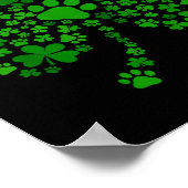 Poster Patte de chien trèfle Saint-Patrick journee chien (Coin)