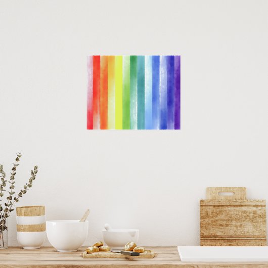 Poster Pattern de Vertical Rainbow | (Cuisine)