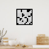 POSTER PATTERN GRAPHICS GAMES FUN WORDS DE CROSSWORD (Cuisine)