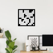 POSTER PATTERN GRAPHICS GAMES FUN WORDS DE CROSSWORD (Bureau à domicile)