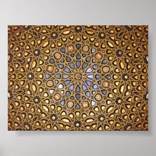 Poster pattern of ceiling of Royal Acazar de Seville (Devant)
