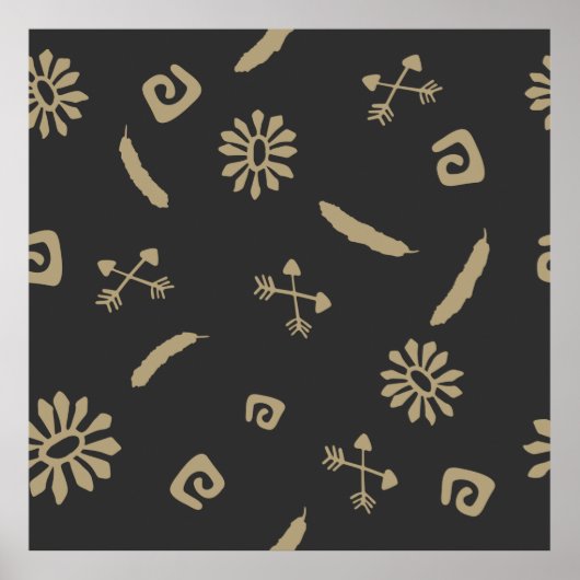 Poster Pattern seamless american (Devant)