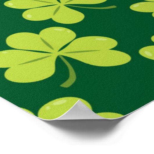 Poster Patters de clover vert (Coin)