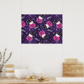 Poster Patters de Cute Cats et Pumkins (Cuisine)