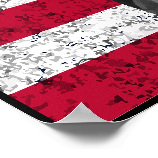 Poster Patton et le drapeau américain — Frontière (Coin)