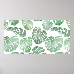 Poster PattTropical continu motif - watercolo