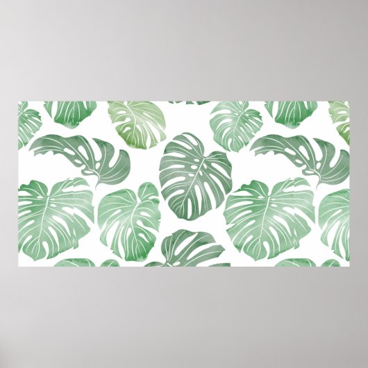 Poster PattTropical continu motif - watercolo (Devant)