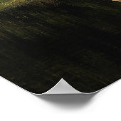 Poster Pâturage Palomino Par Lac Avec Réflexion (Coin)