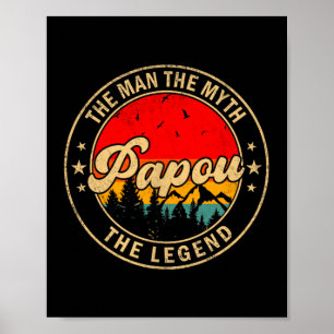 Poster Pau l'homme le mythe la légende Vintage Rétro Pour