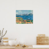 Poster Paul Cezanne - Baie de Marseille, vue d'Estaque (Cuisine)