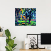 Poster Paul Cezanne - Chestnut Tree and Farm, (Bureau à domicile)