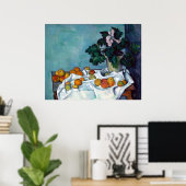 Poster Paul Cezanne Demeure Vie Pommes et Primroses (Bureau à domicile)